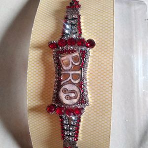 Stone Design Brother Rakhi With Box