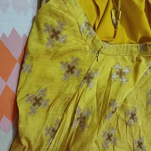 Yellow Ethnic Skirt