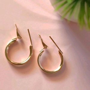 Korean Small Hoop Golden 🆕 Earrings @❗₹29/-