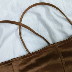 H&M Inspired Brown Satin top