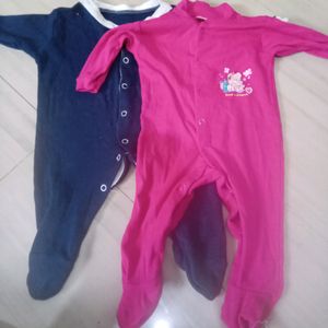 Pink And Blue Rompers