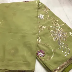 GREEN SEQUENCES SAREE