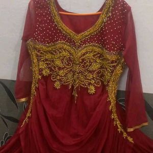 Maroon Gown Set