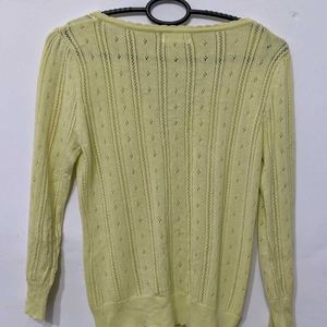 Boe Button Lime Green Cardigan