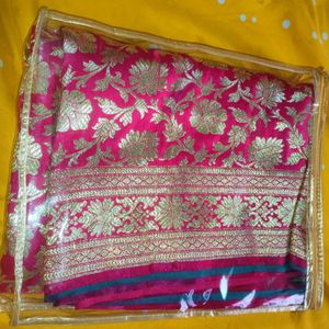 Brand New 2 Color Pure Banarasi Silk Saree