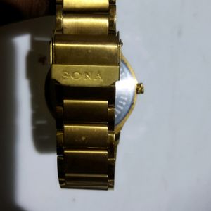 Imported SONA Golden Watch For Men