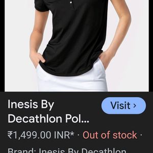 Inesis By Decathlon Polo Cotton Tshirt For Women