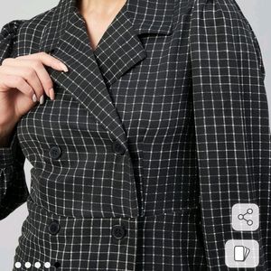 Checked Dress / Black N White Colour / Full Sleeve