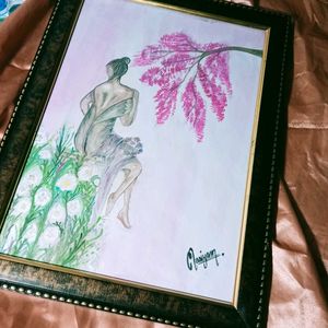 Girl Painting Frame