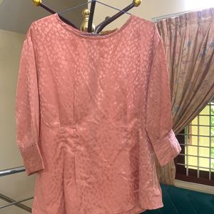 Peach Peplum Top