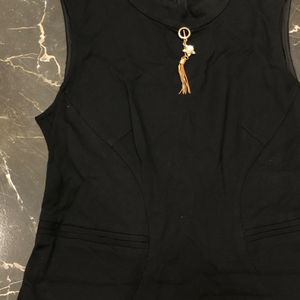 Black Sleeveless A Line Dress