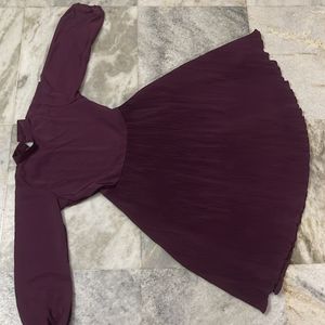 Party Wear Purple Coloured Dress