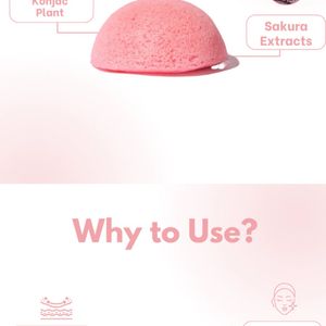 Sakura Konjac Exfoliating Sponge ClayCo