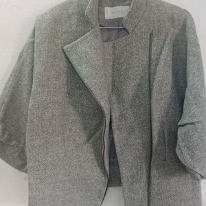 Grey Woolen Jacket For Women