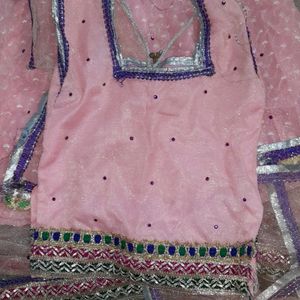 Pink Lehenga For Kids