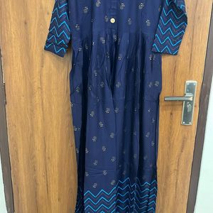 Navy Blue Anarkali Kurta For Women