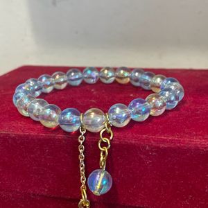 Blue Flower Charm Bracelet