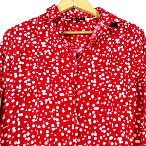 Chemistry Red Printed Casual Top (Women)