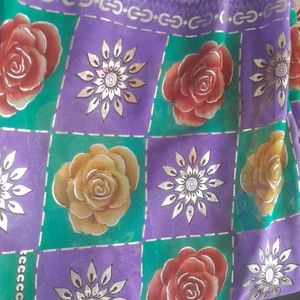 Beautiful Lavender 🪻 colour Foil Print Saree