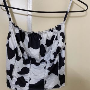 Shein Cow Print Top