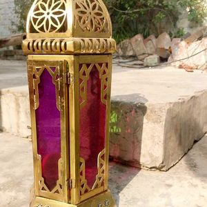 Golden Lamp With Colorful Mirror