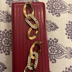 Ethnic And Western Gold Diamond Earrings