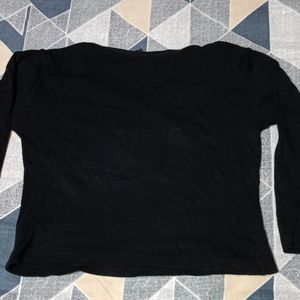 Black Crop Tshirt For Women