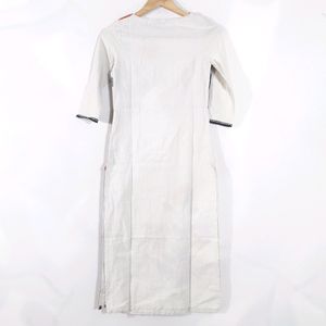 W Off-White Printed Kurta (Women's)