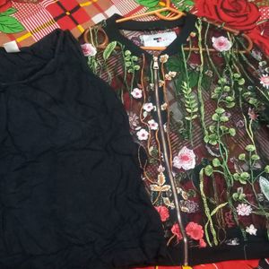 Black Embroidery Top