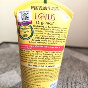 Lotus Organics Brightening De-Tan Scrub