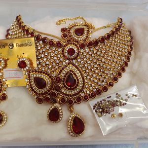 Bridal Jewel Set With Quality AD Stones