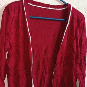 Ladies Winter Fashion Shrug Sweater Maroon