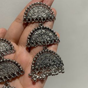 Oxidised Layered Jhumkas