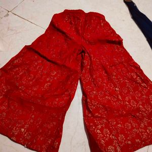 Girls' Party Wear Plazo And Crop Top With Dupatta