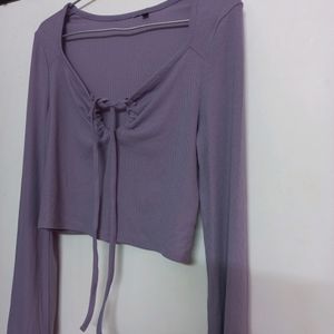 Purple Tie Top