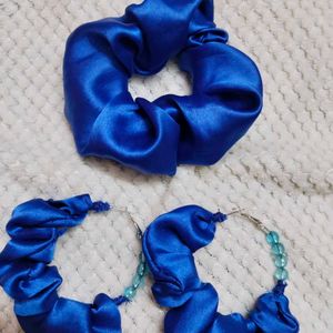 Combo Scrunchie Earrings And Band.