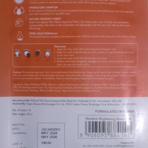 Myglamm K.Play Mandarin Brightening Sheetmask