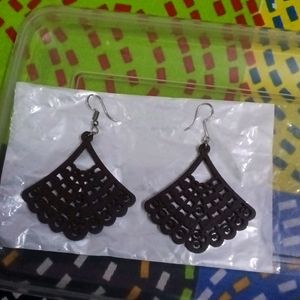 Brown Wooden Earrings