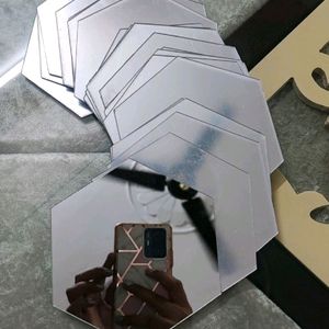 Hexagon Mirror Wall Stickers (20 Pack)