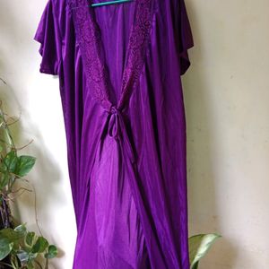 Free Size 2 Pic Unused New Purple Colour Nighty  Size Issue