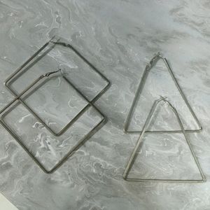 Square And Triangle Earring