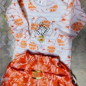 1-2 Year Baby Girl Top & Skirt Set