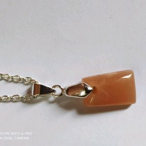 PEACH MOONSTONE (natural stone)dainty pendant