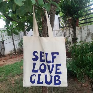 New Self Love Club Quote Tote Bag