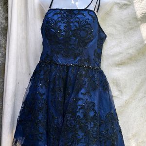 17.15.9 NAVY BLUE GORGEOUS MINI BRIDAL FROCK