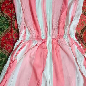 Jumpsuit Pink And White