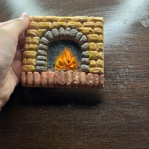 3d Painting Of A Fireplace