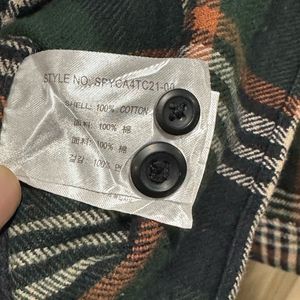 Trensic SPAO Green Flannel Warm Check Shirt