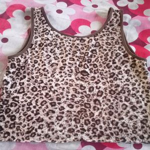 Tiger Print Crop Top