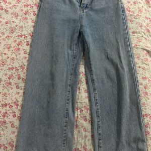 Blue Straight Leg Jeans